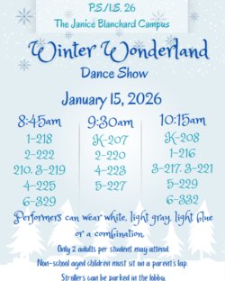 Winter Dance Schedule